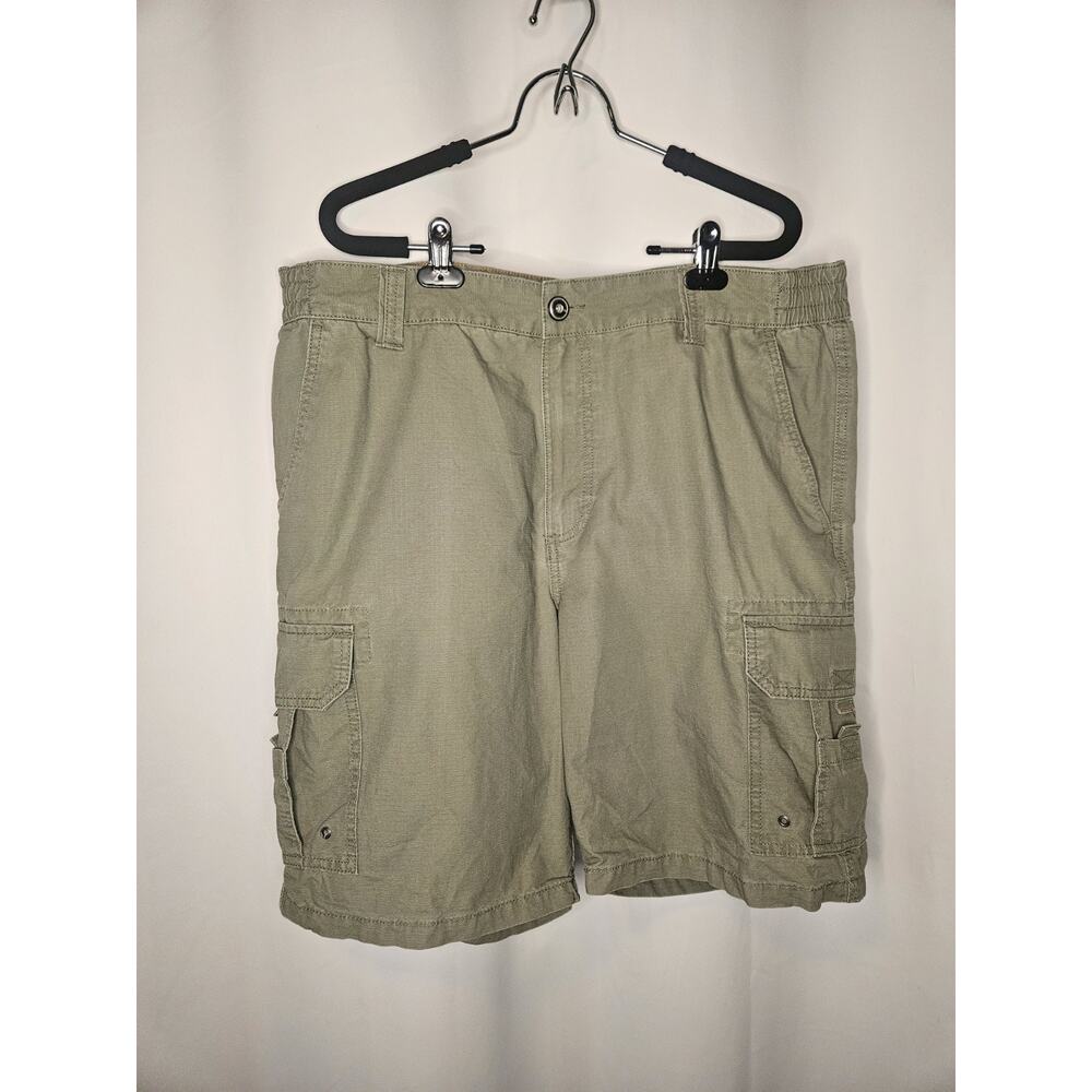 RedHead Shorts 38 Cargo Pocket Outdoor Hiking 9" Inseam Comfort Green Cotton